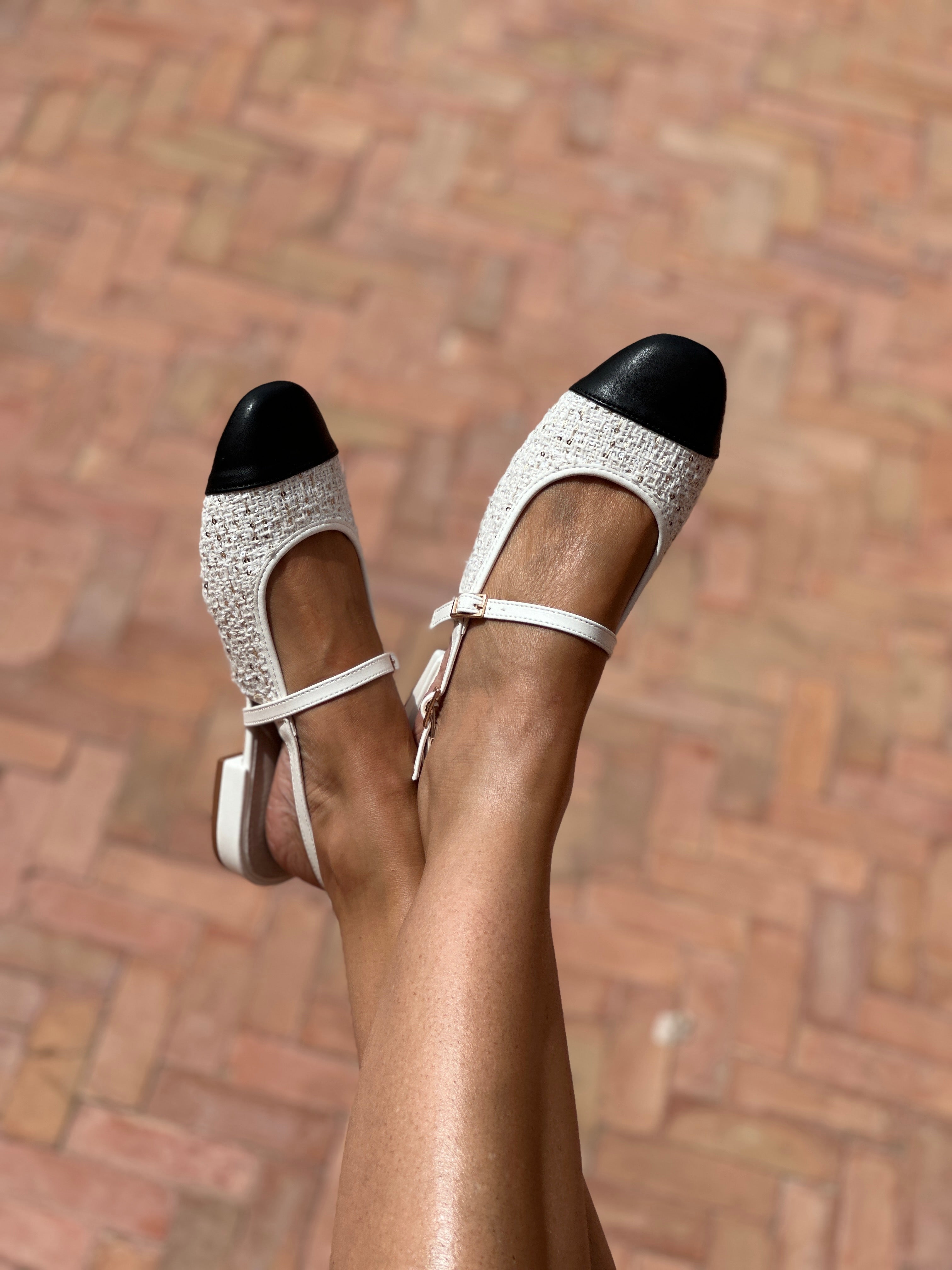 Slingback Maria - Blanc
