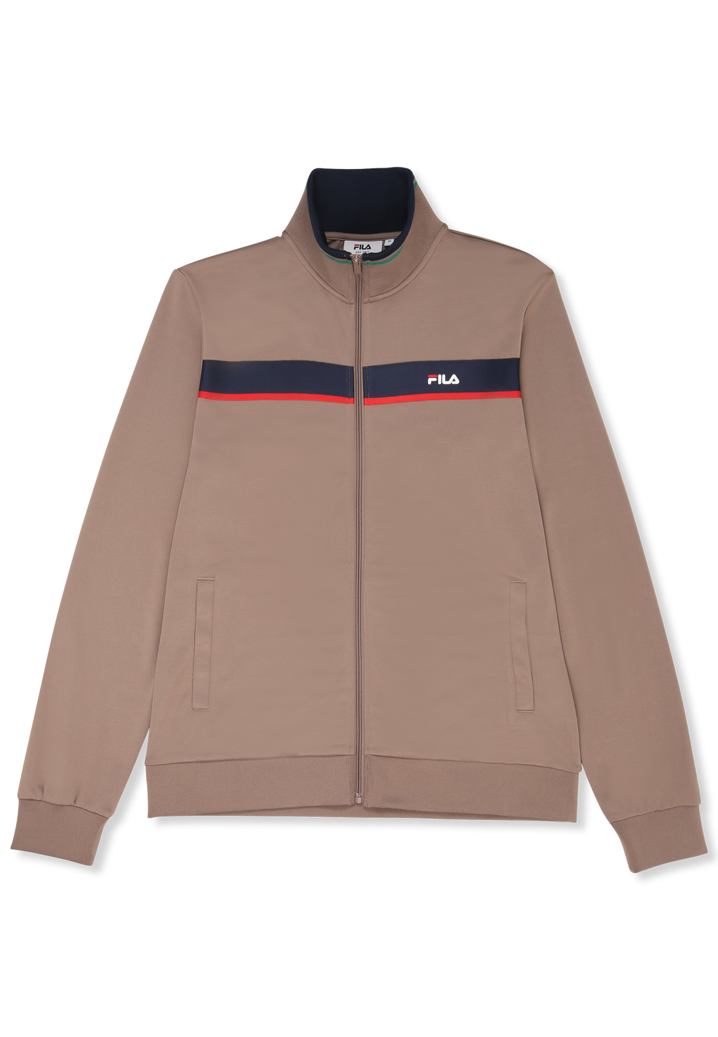 Veste De Survêtement À Bandes Classique - Gris Taupe