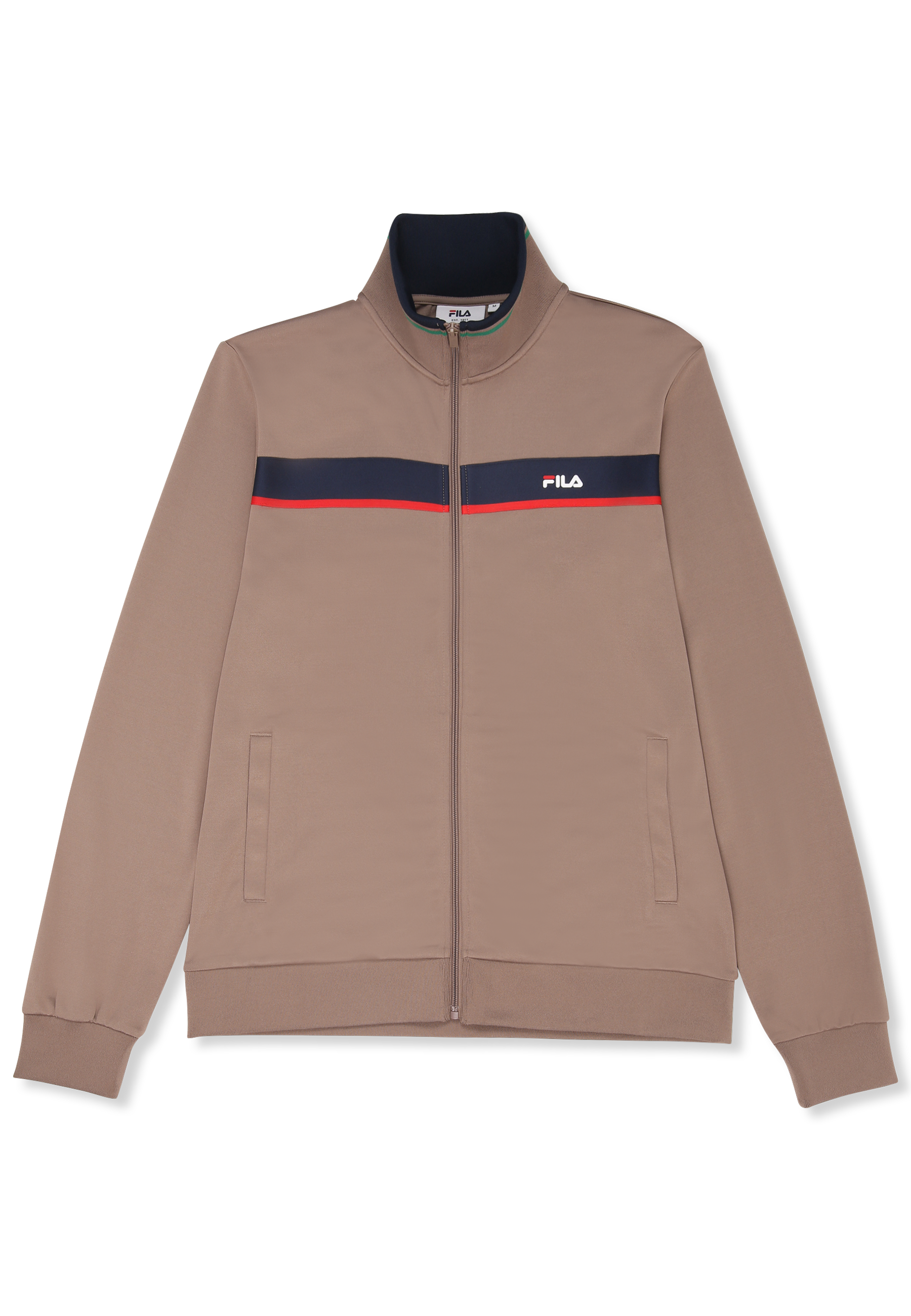 Veste De Survêtement À Bandes Classique - Gris Taupe
