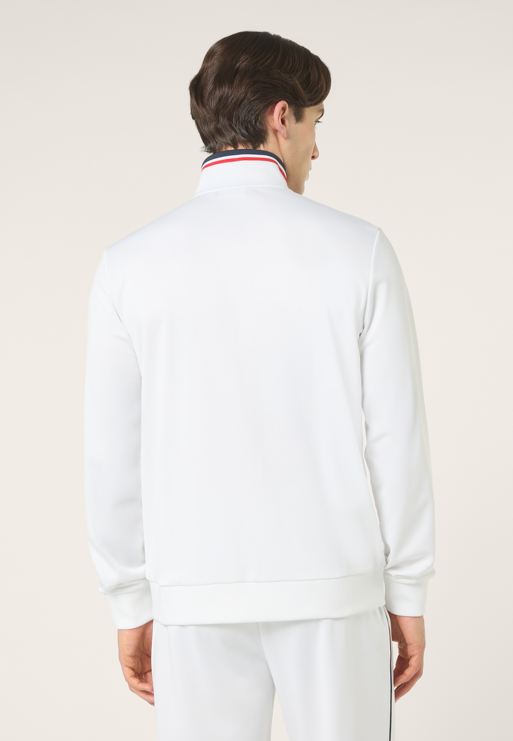 Veste De Survêtement À Bandes Classique - Blanc Éclatant-Iris Noir