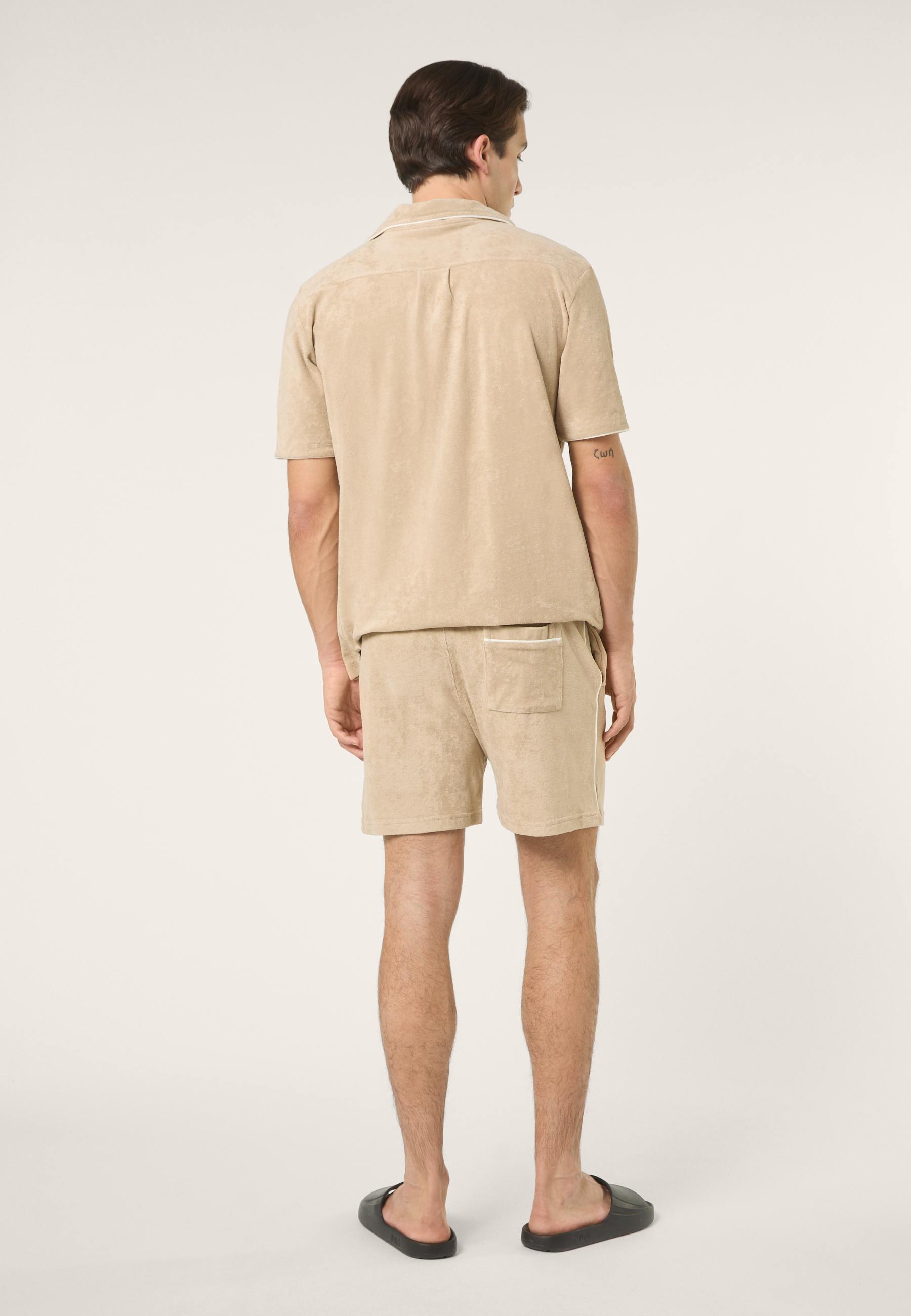 Short Éponge Classique - Blanc Poivre