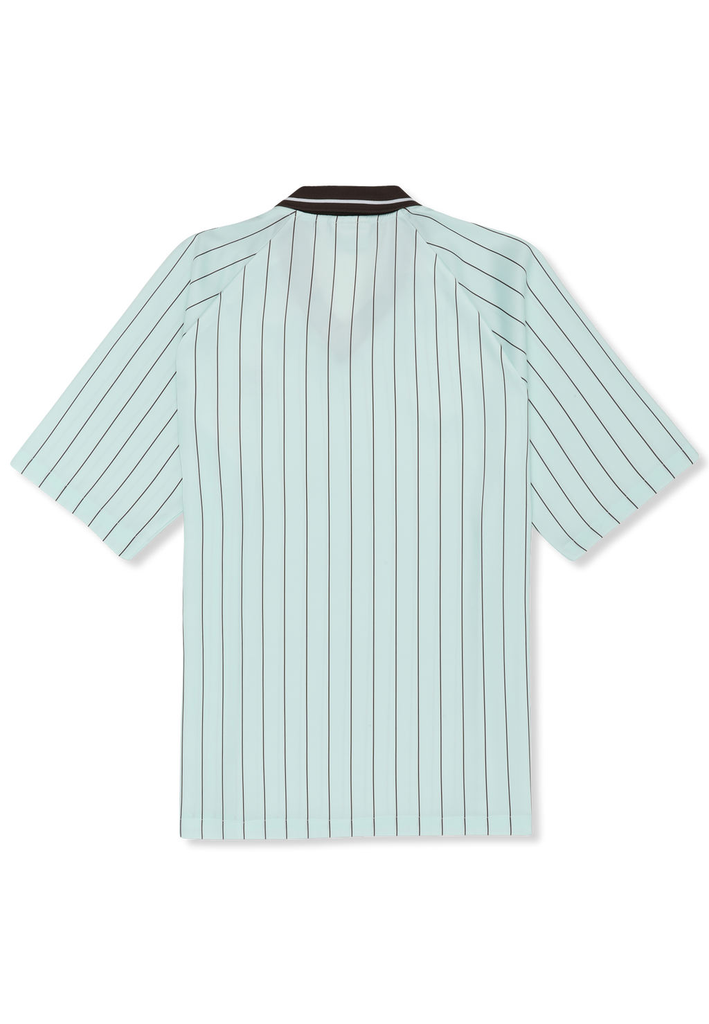 Chemise En Satin À Fines Rayures Ample - Mer Apaisante / Rayé