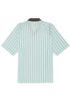 Chemise En Satin À Fines Rayures Ample - Mer Apaisante / Rayé
