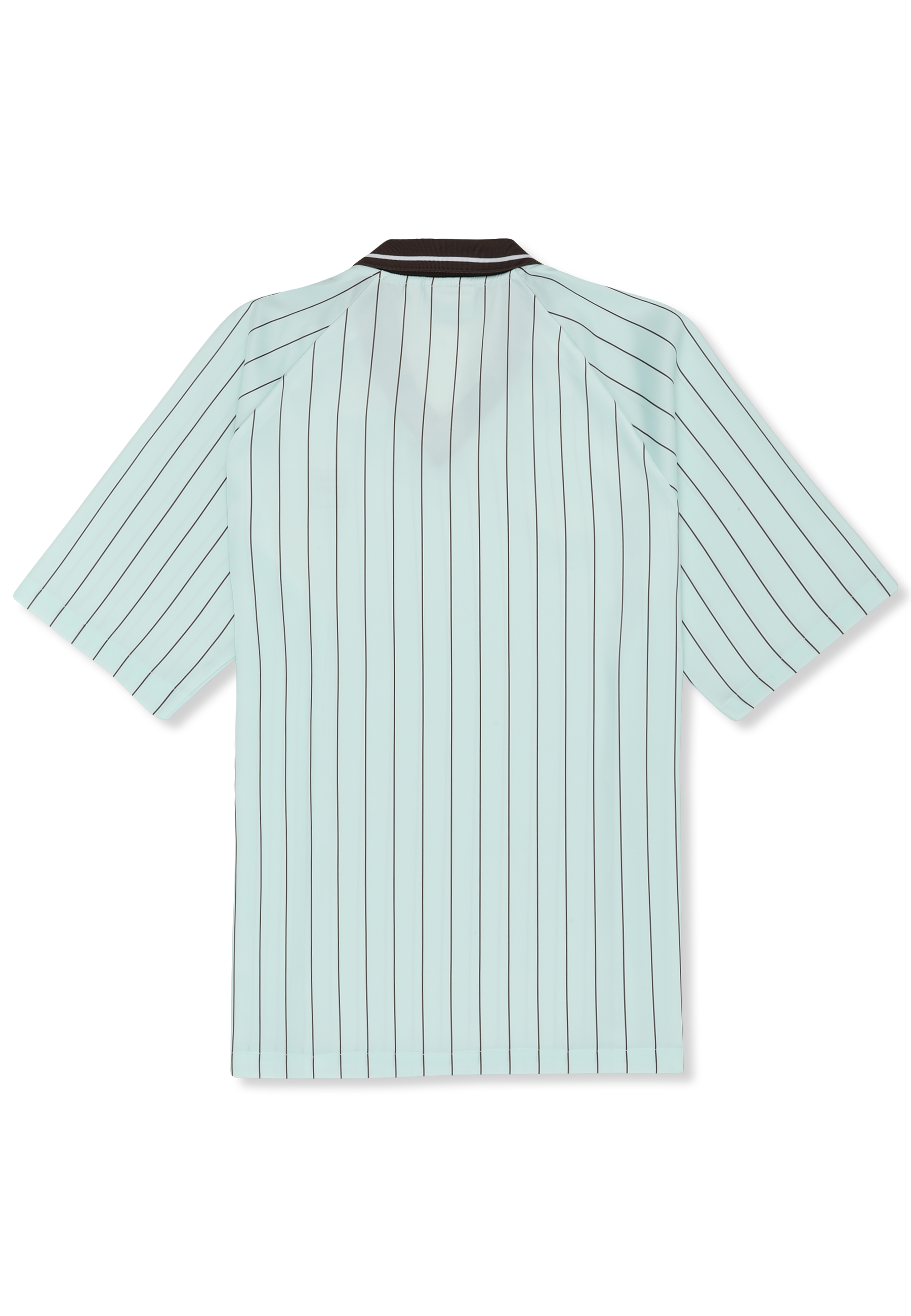Chemise En Satin À Fines Rayures Ample - Mer Apaisante / Rayé