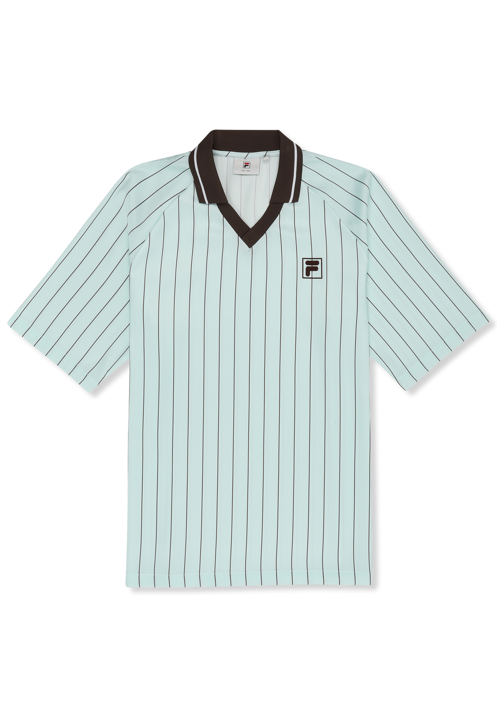 Chemise En Satin À Fines Rayures Ample - Mer Apaisante / Rayé