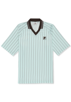 Chemise En Satin À Fines Rayures Ample - Mer Apaisante / Rayé
