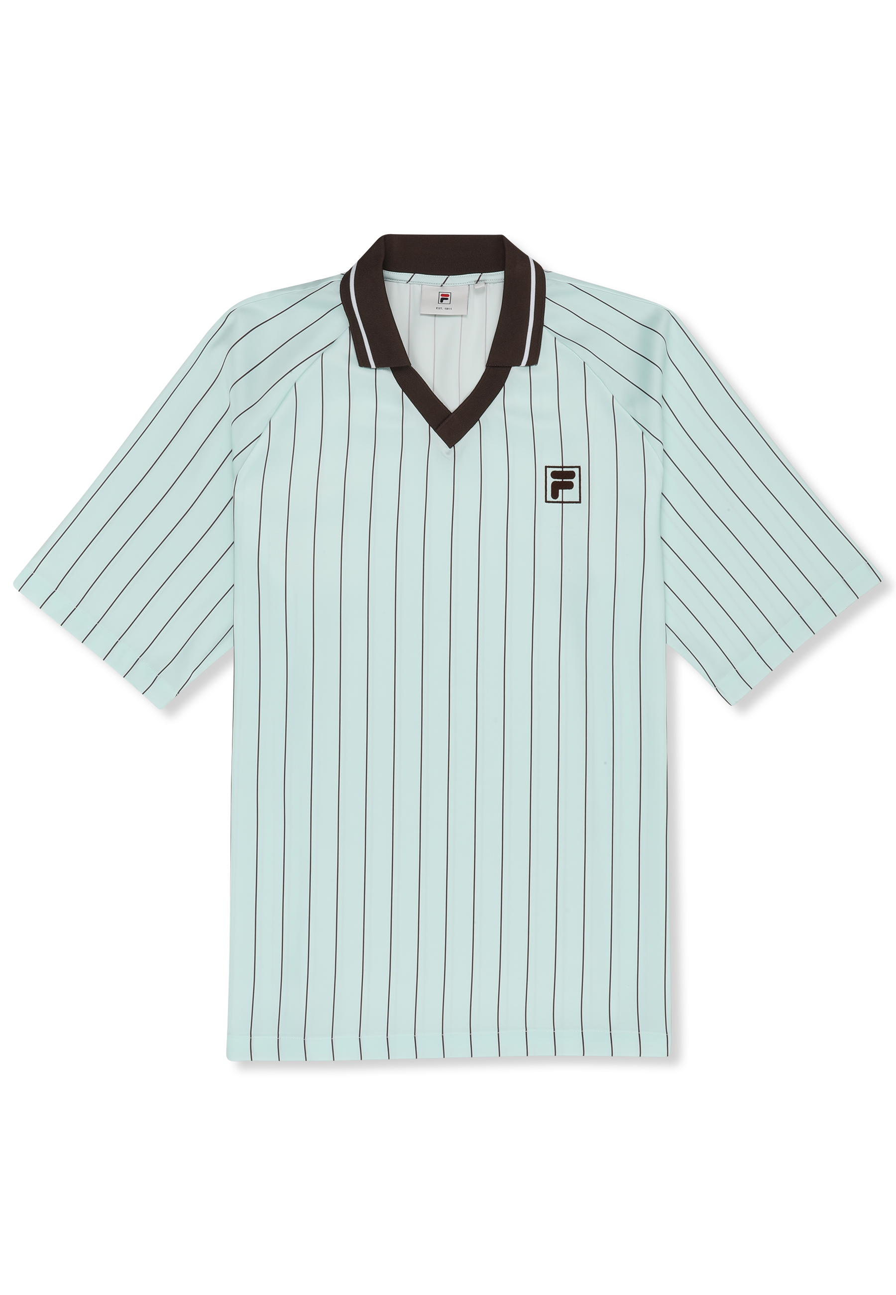 Chemise En Satin À Fines Rayures Ample - Mer Apaisante / Rayé