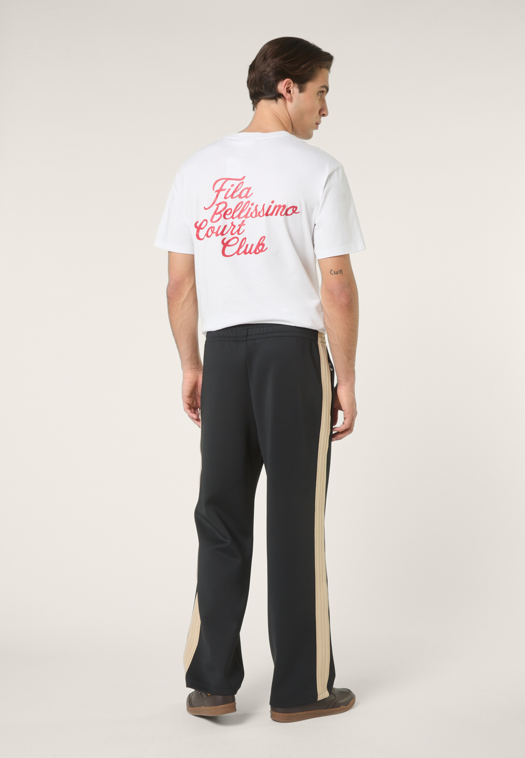 Pantalon De Survêtement À Bandes Décontracté - Noir