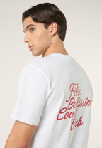 T-Shirt À Imprimé Décontracté - Blanc Éclatant