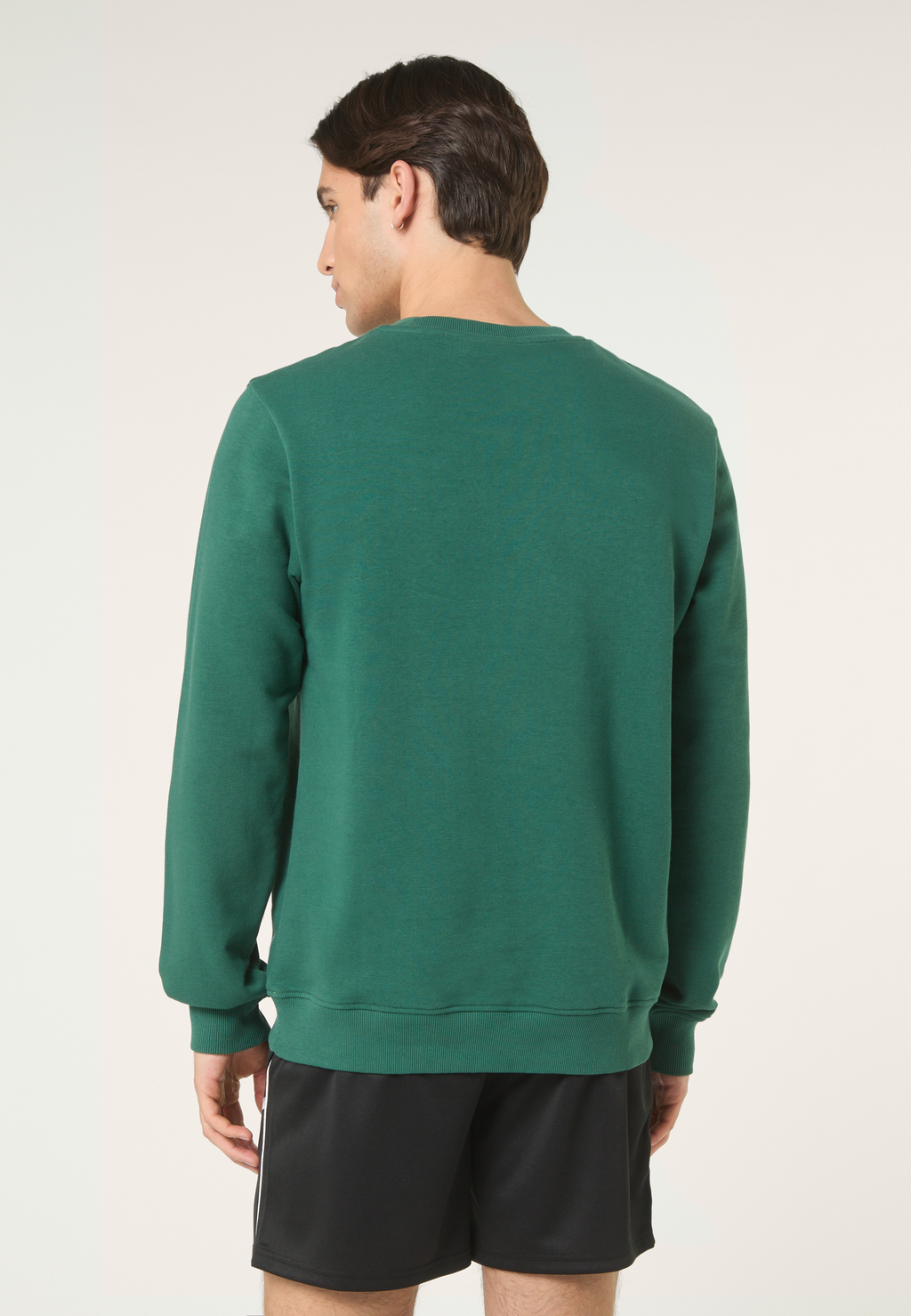 Sweat Ras-Du-Cou À Bandes Classique - Vert Bouquet