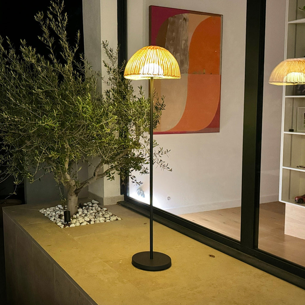Faroe - Lampadaire Sans Fil - Polyrotin - Beige