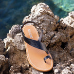 Sandales Entre-Doigts Farshid - Black Croco
