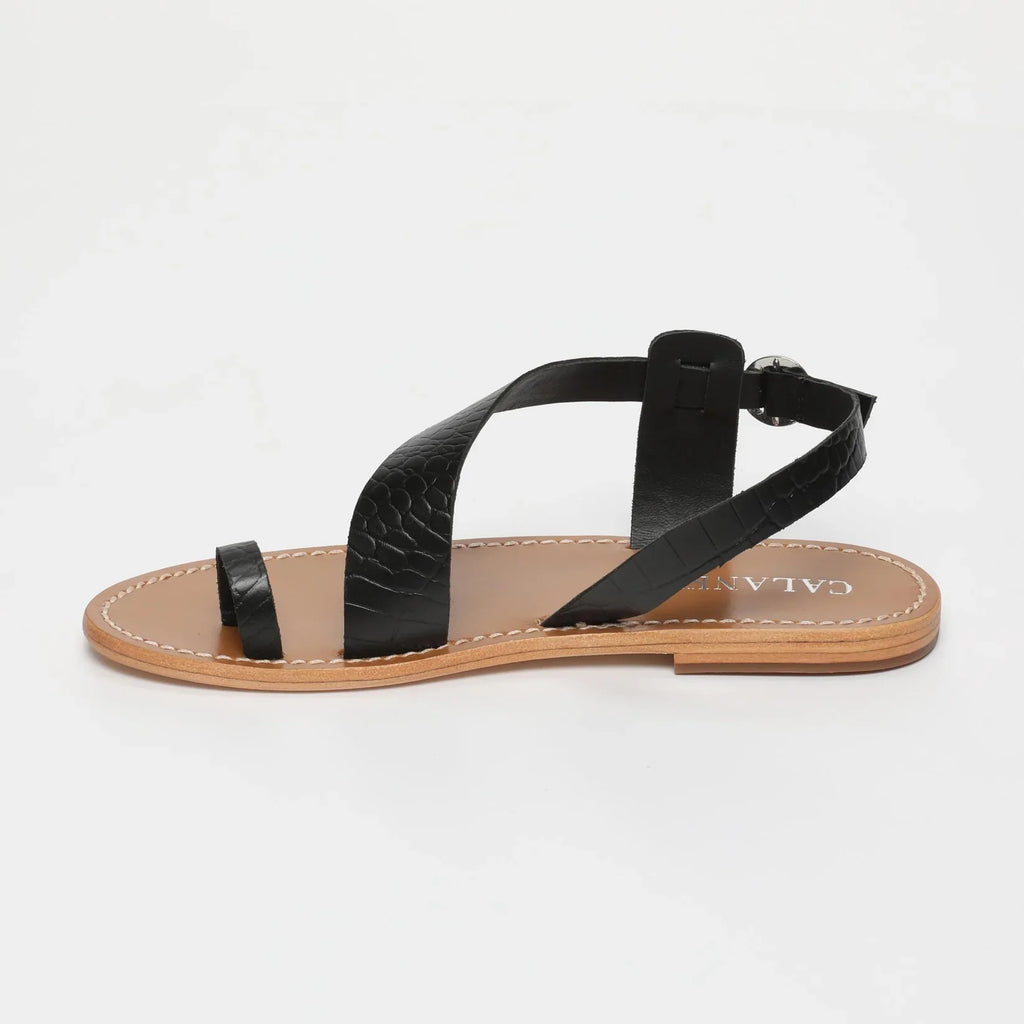 Sandales Entre-Doigts Farshid - Black Croco