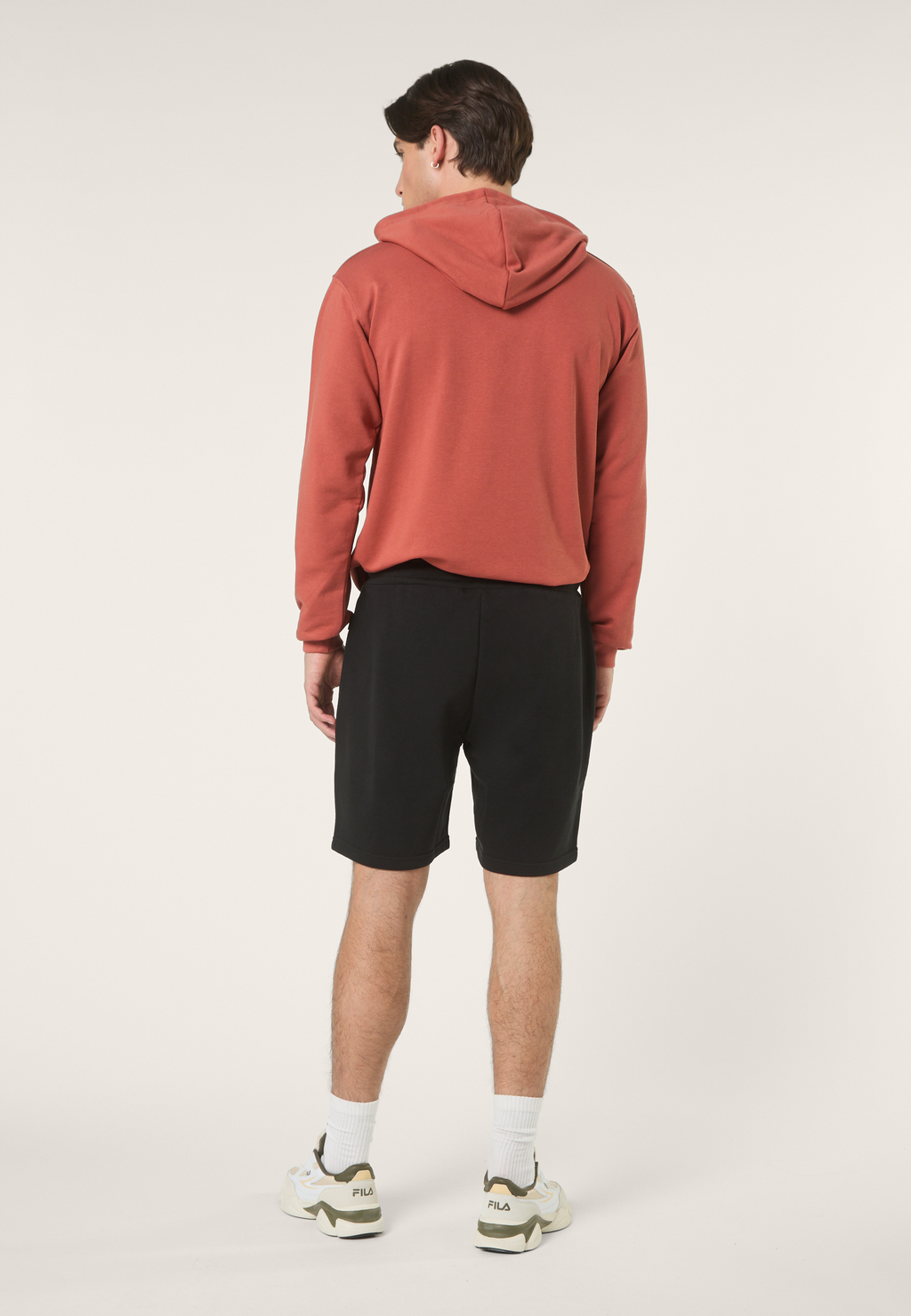 Short En Molleton À Logo Classique - Noir