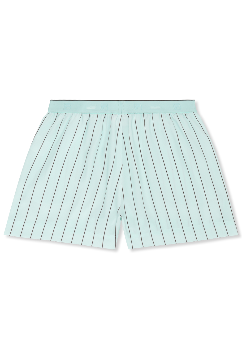 Short En Satin À Fines Rayures Classique - Mer Apaisante / Rayé