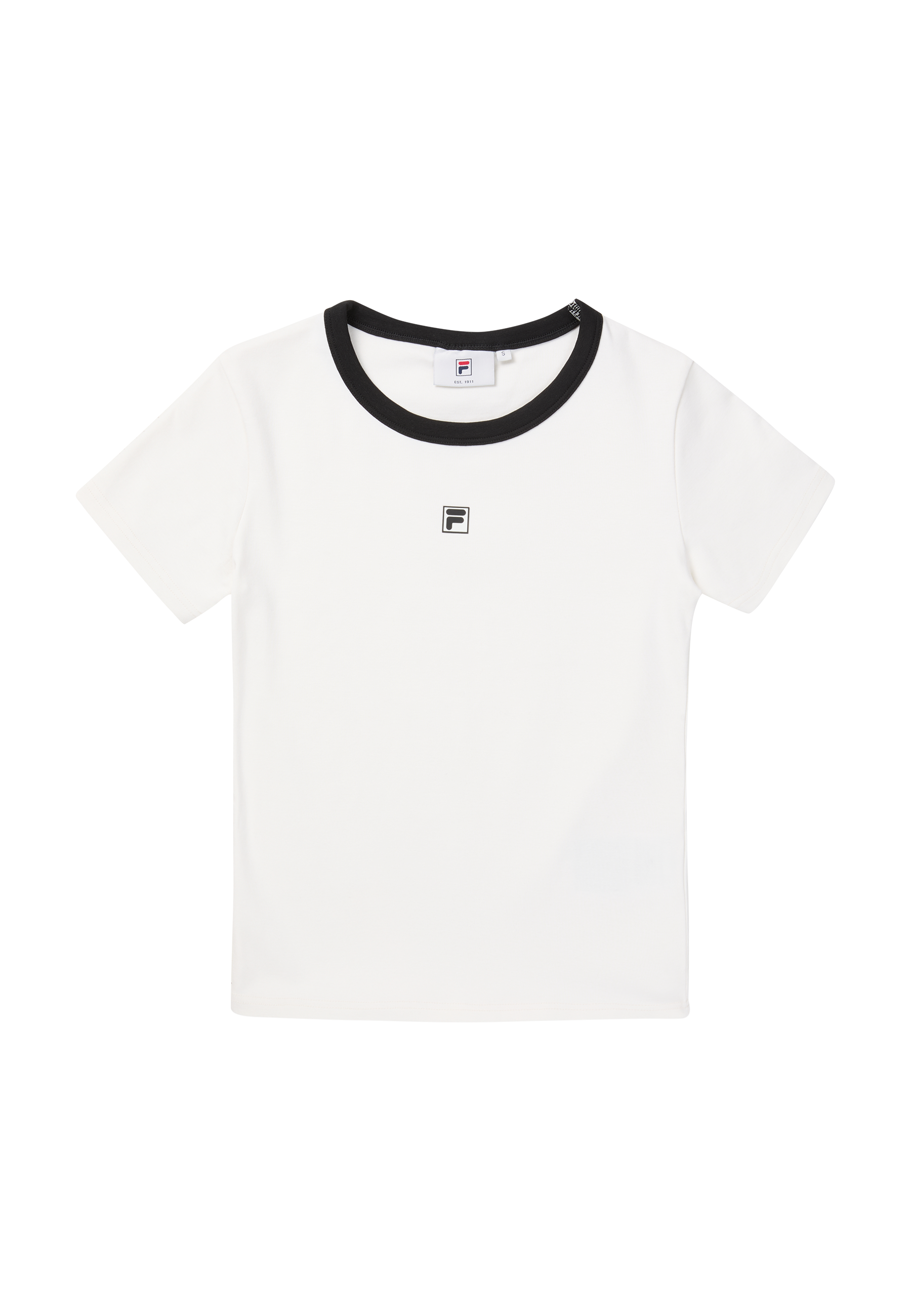 T-Shirt Côtelé À Logo Slim - Aigrette