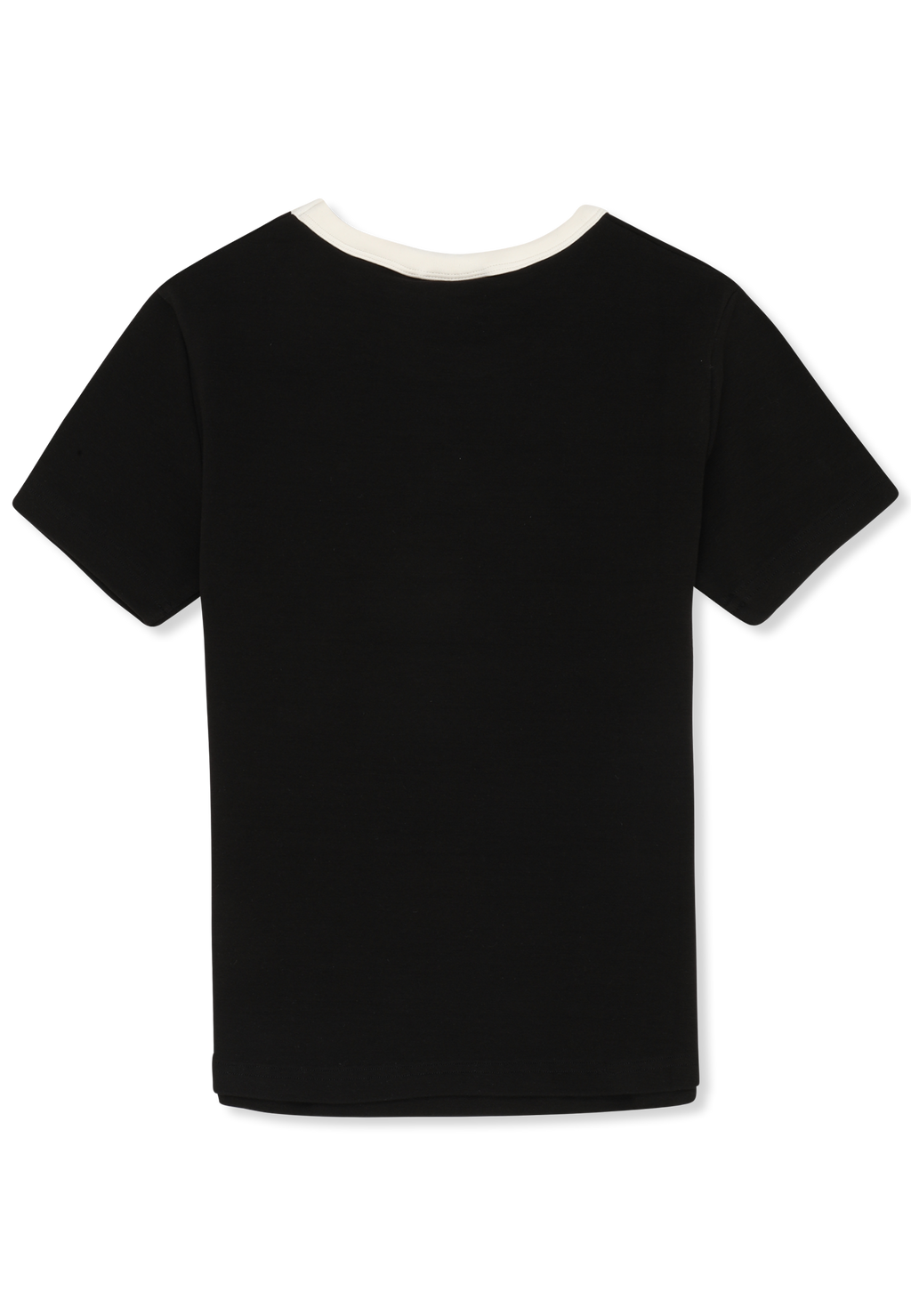 T-Shirt Côtelé À Logo Slim - Noir