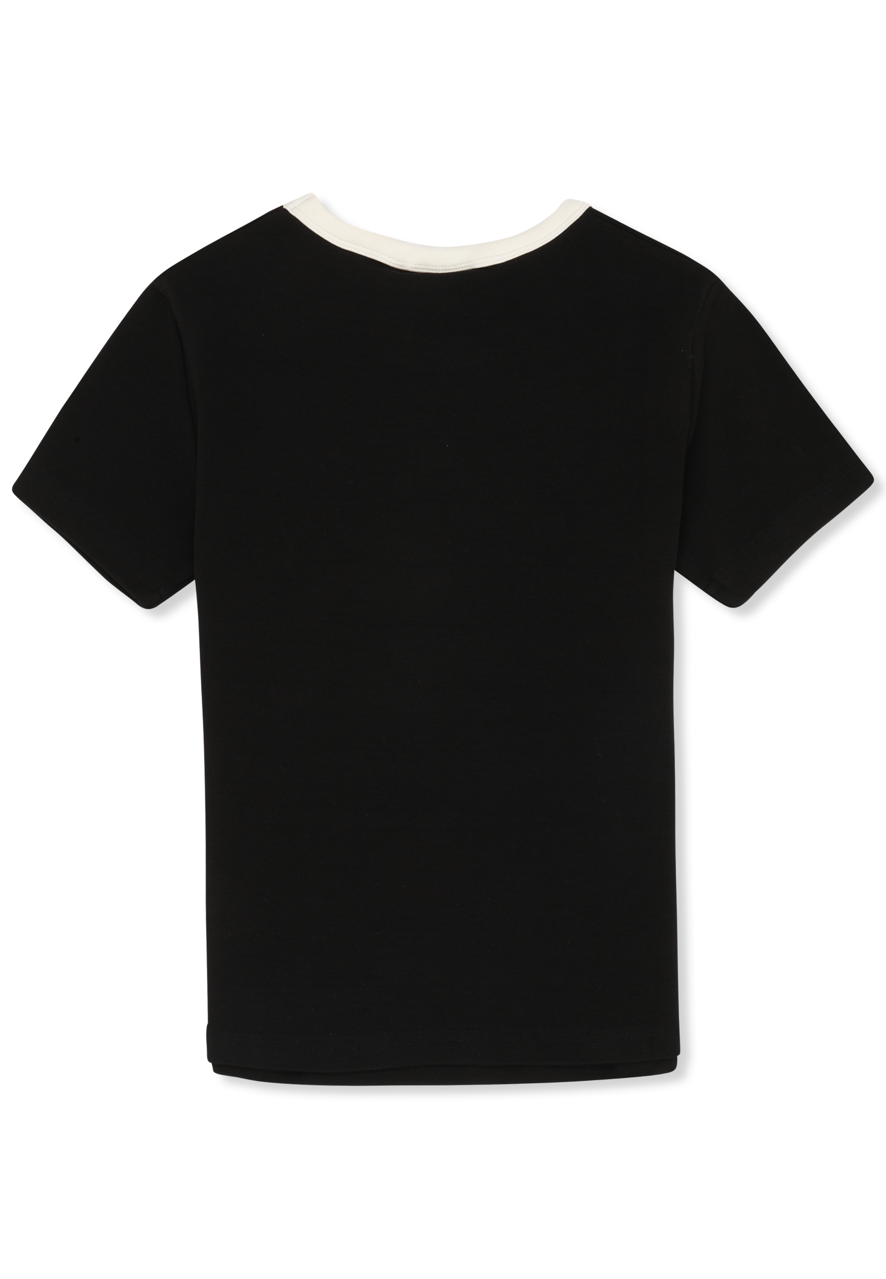 T-Shirt Côtelé À Logo Slim - Noir