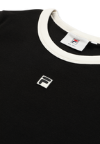 T-Shirt Côtelé À Logo Slim - Noir