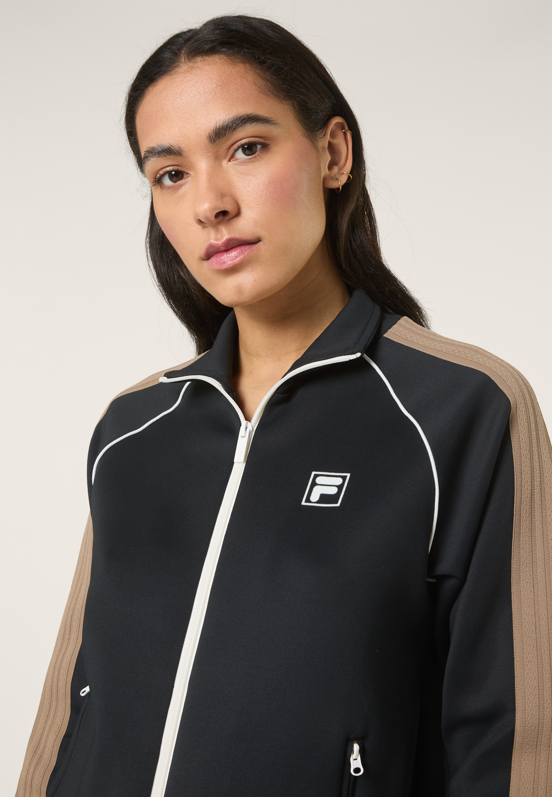 Veste De Survêtement À Bandes Classique - Noir