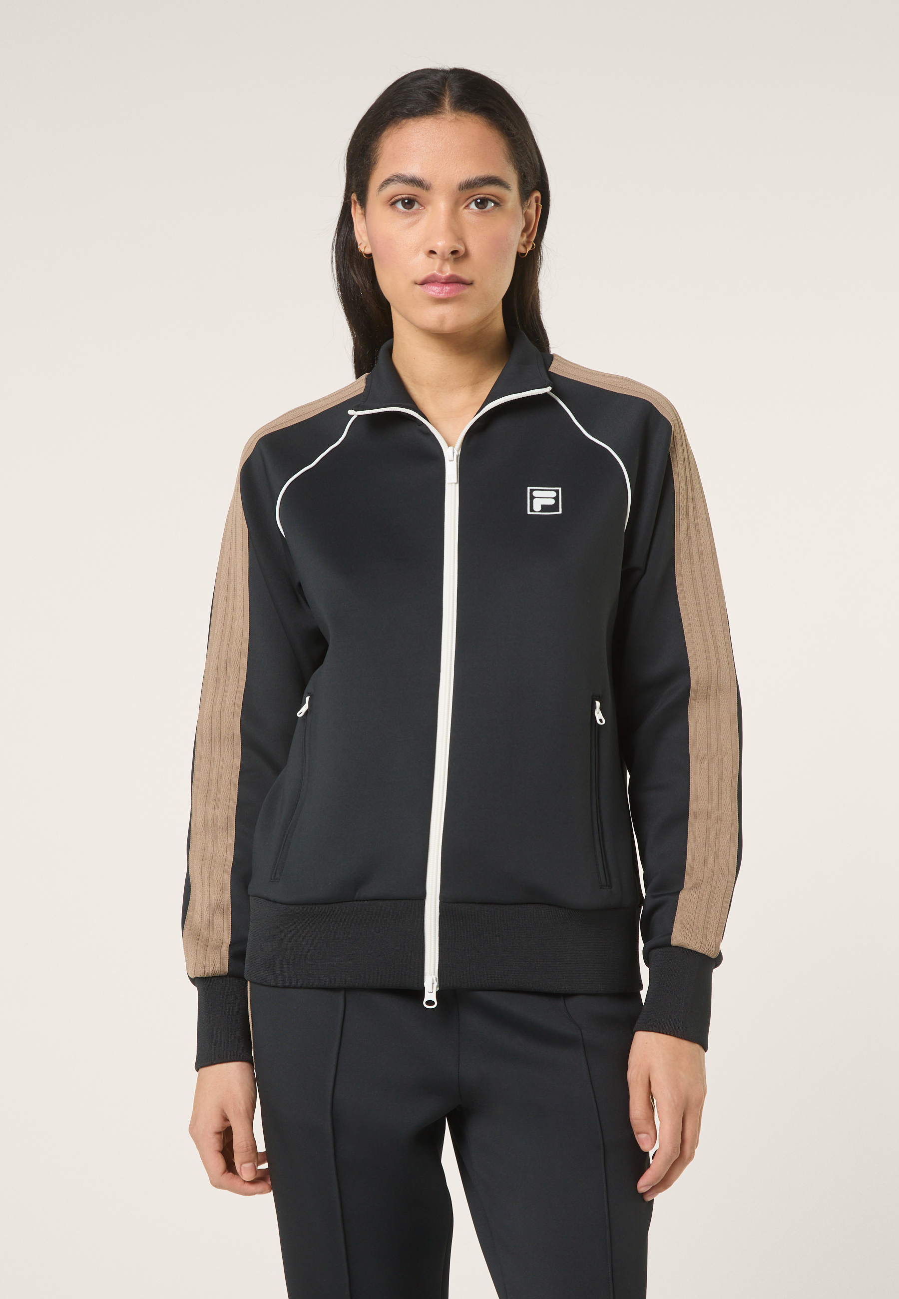 Veste De Survêtement À Bandes Classique - Noir