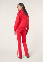 Pantalon De Survêtement À Bandes Extra-Long - Rouge Vif
