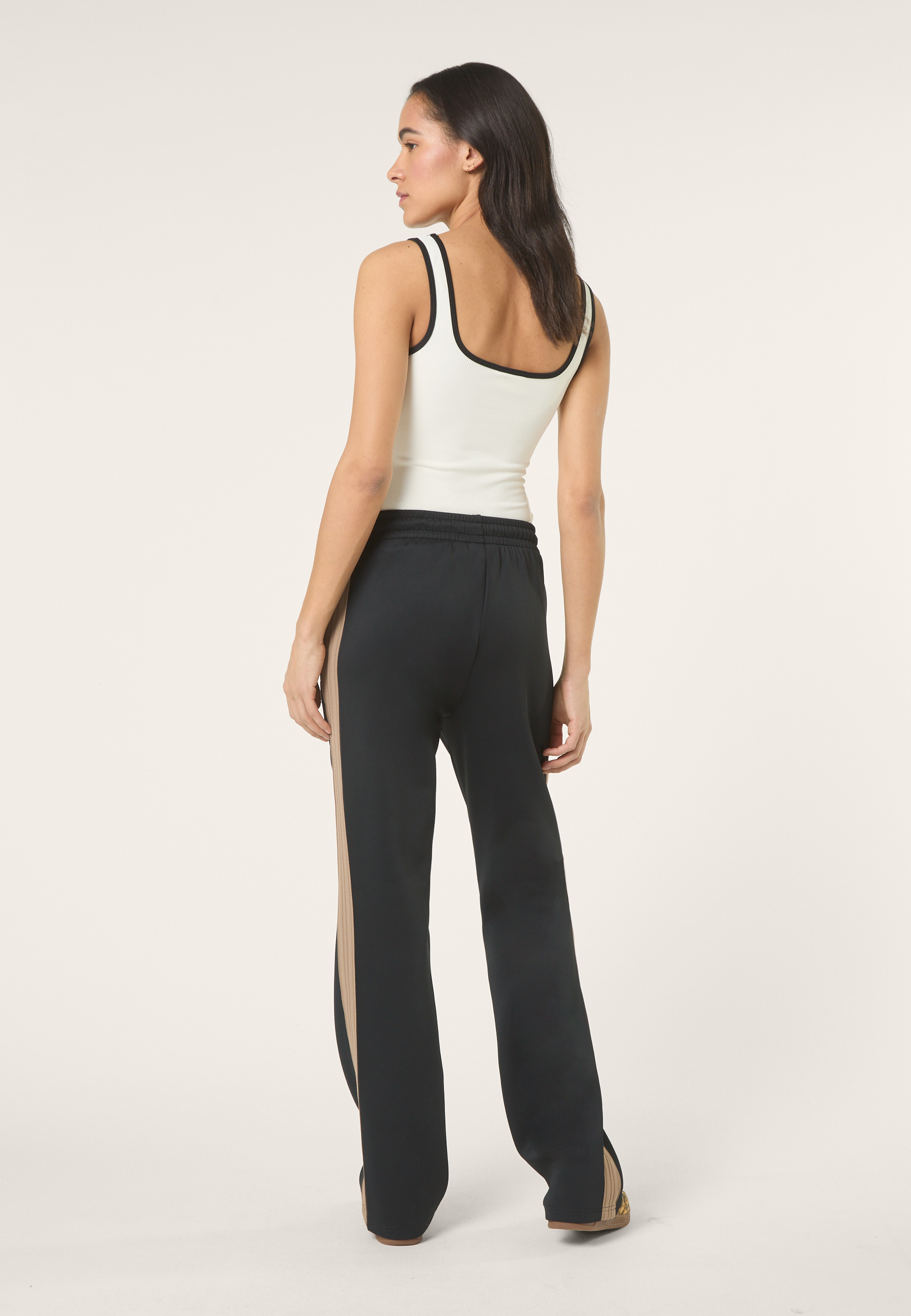 Pantalon De Survêtement À Bandes Extra-Long - Noir
