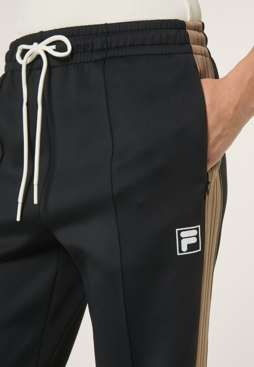 Pantalon De Survêtement À Bandes Extra-Long - Noir