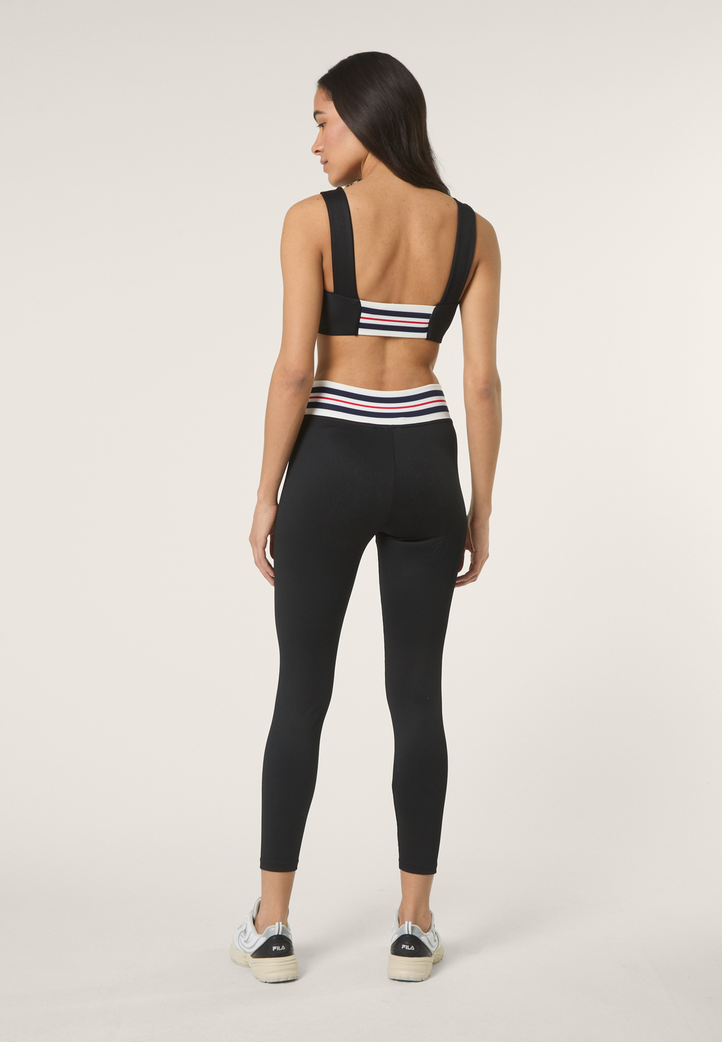 Legging De Sport À Bande Heritage - Noir