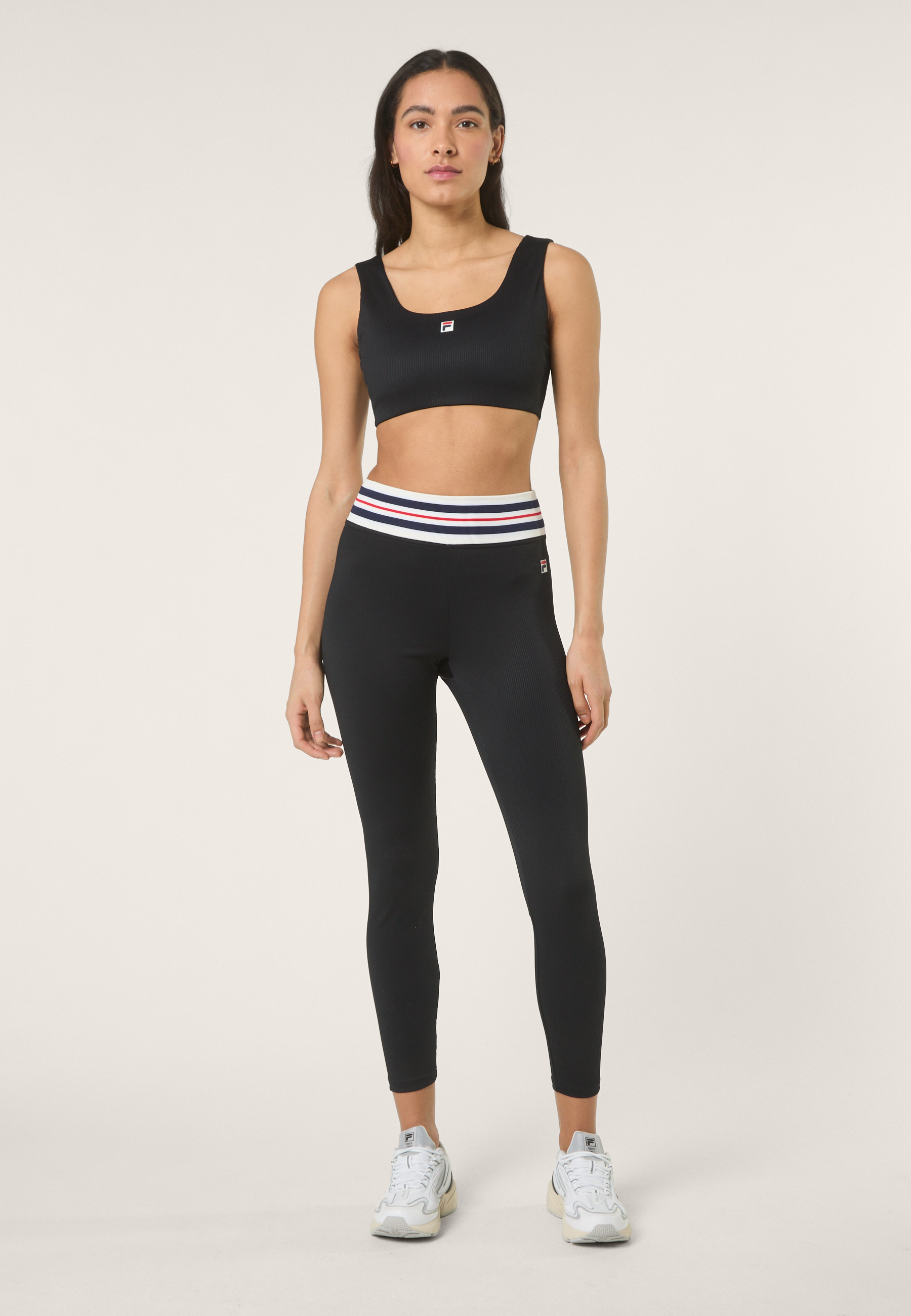 Legging De Sport À Bande Heritage - Noir