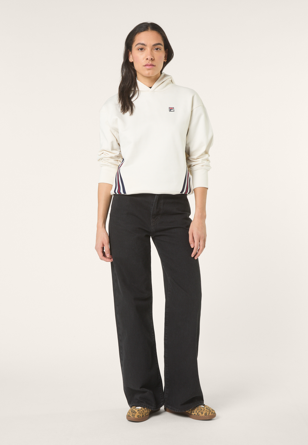 Hoodie À Bande Heritage Ample - Aigrette