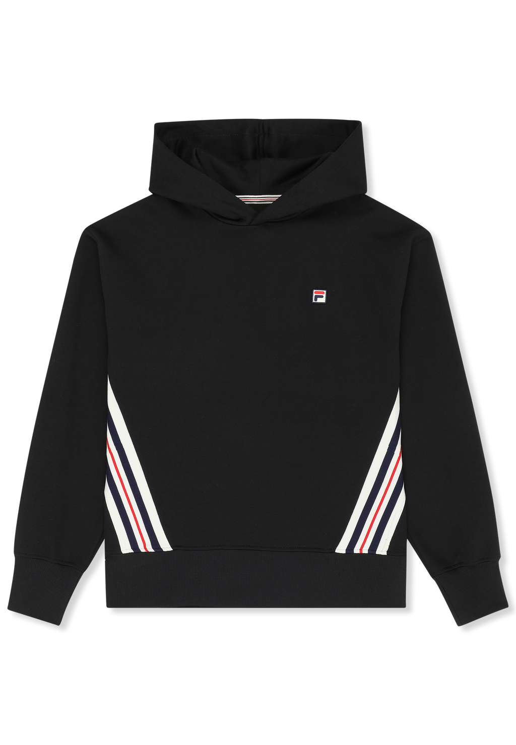 Hoodie À Bande Heritage Ample - Noir