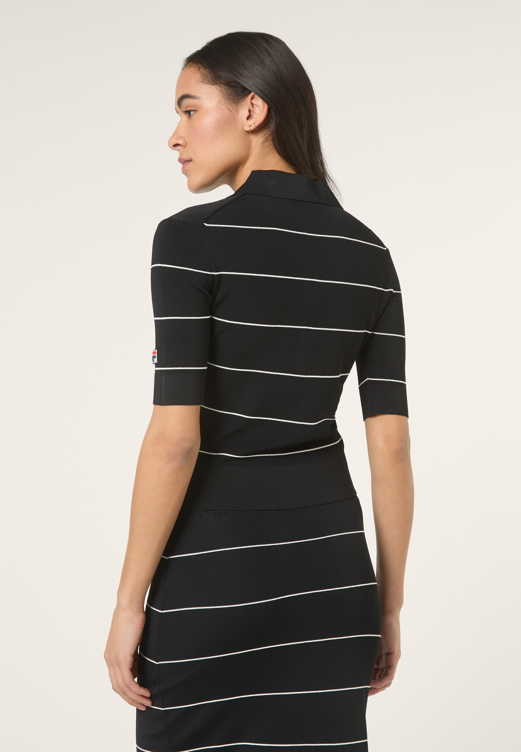 Polo En Maille Fine Slim - Noir
