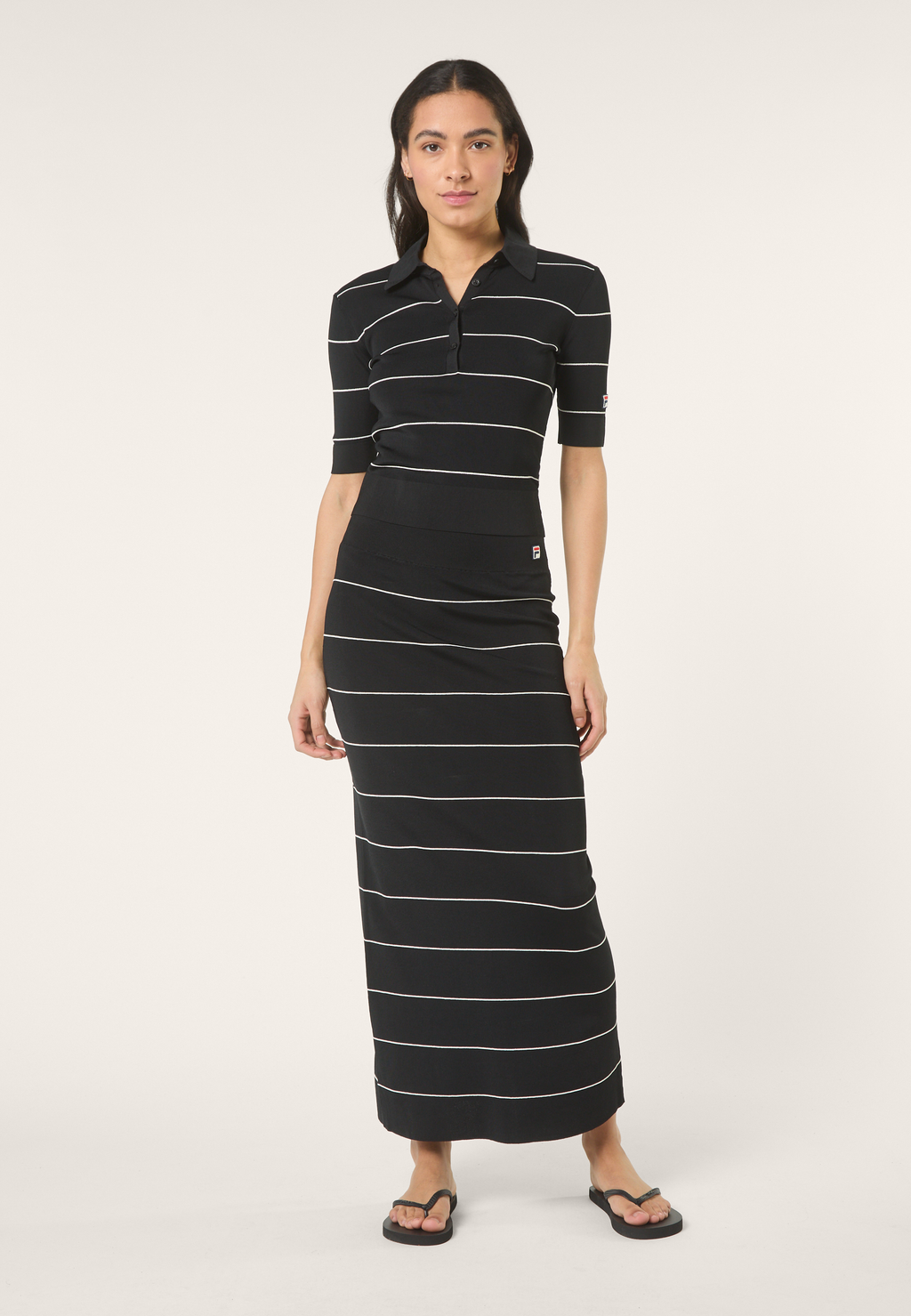 Polo En Maille Fine Slim - Noir