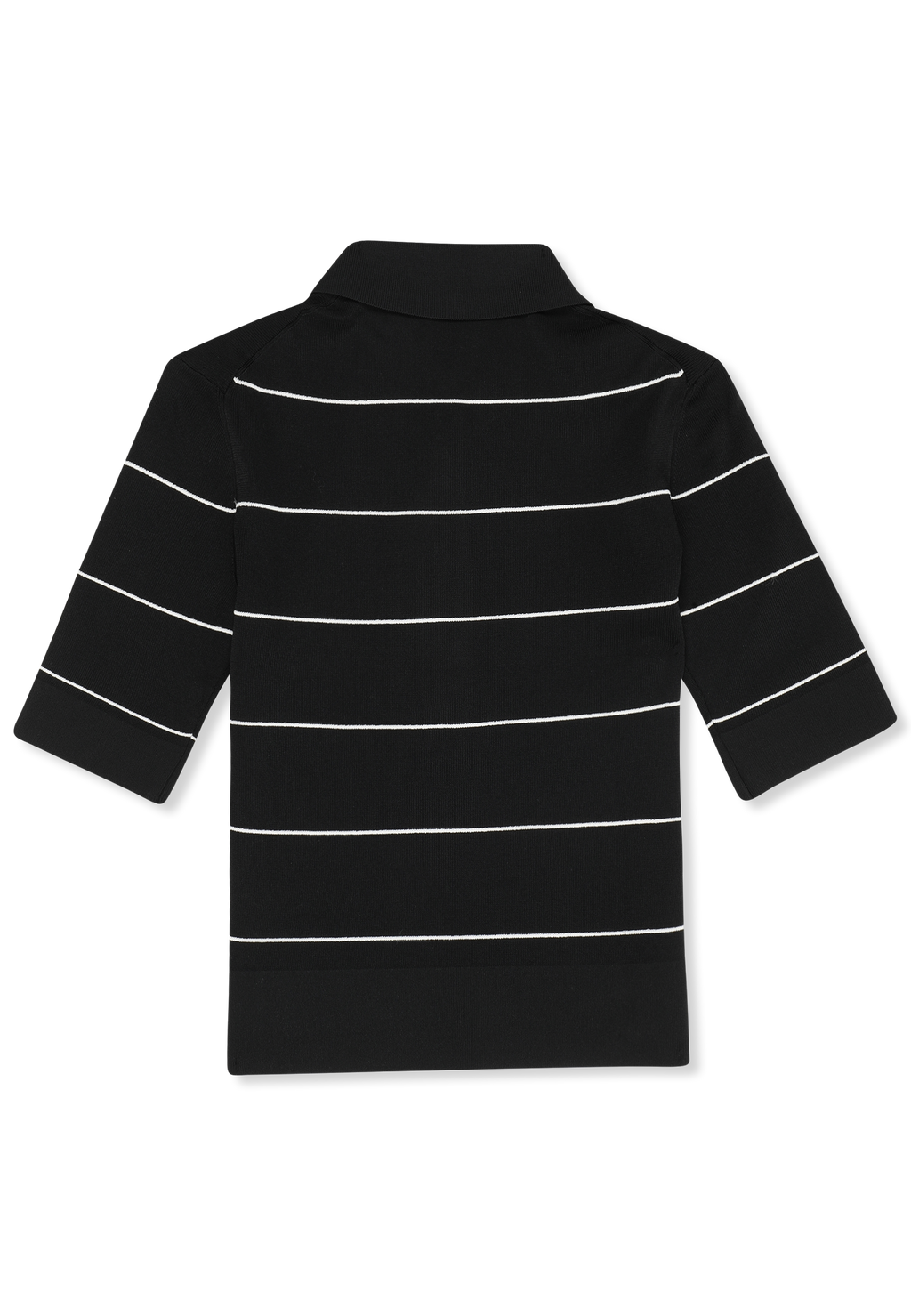 Polo En Maille Fine Slim - Noir