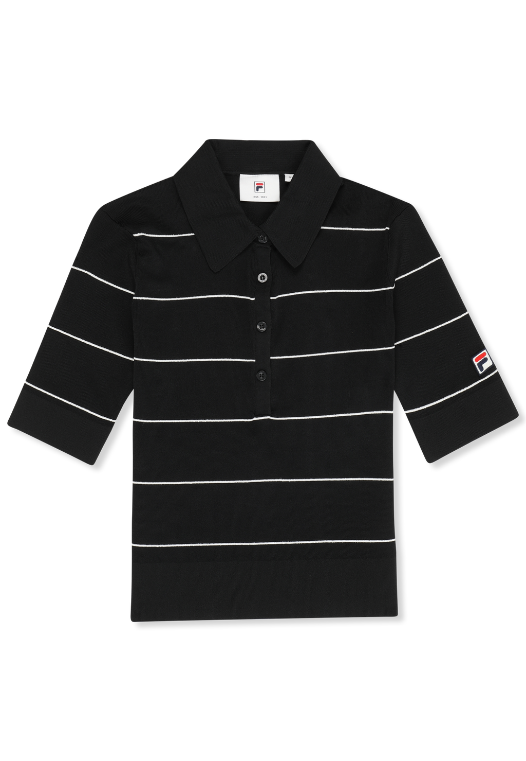 Polo En Maille Fine Slim - Noir
