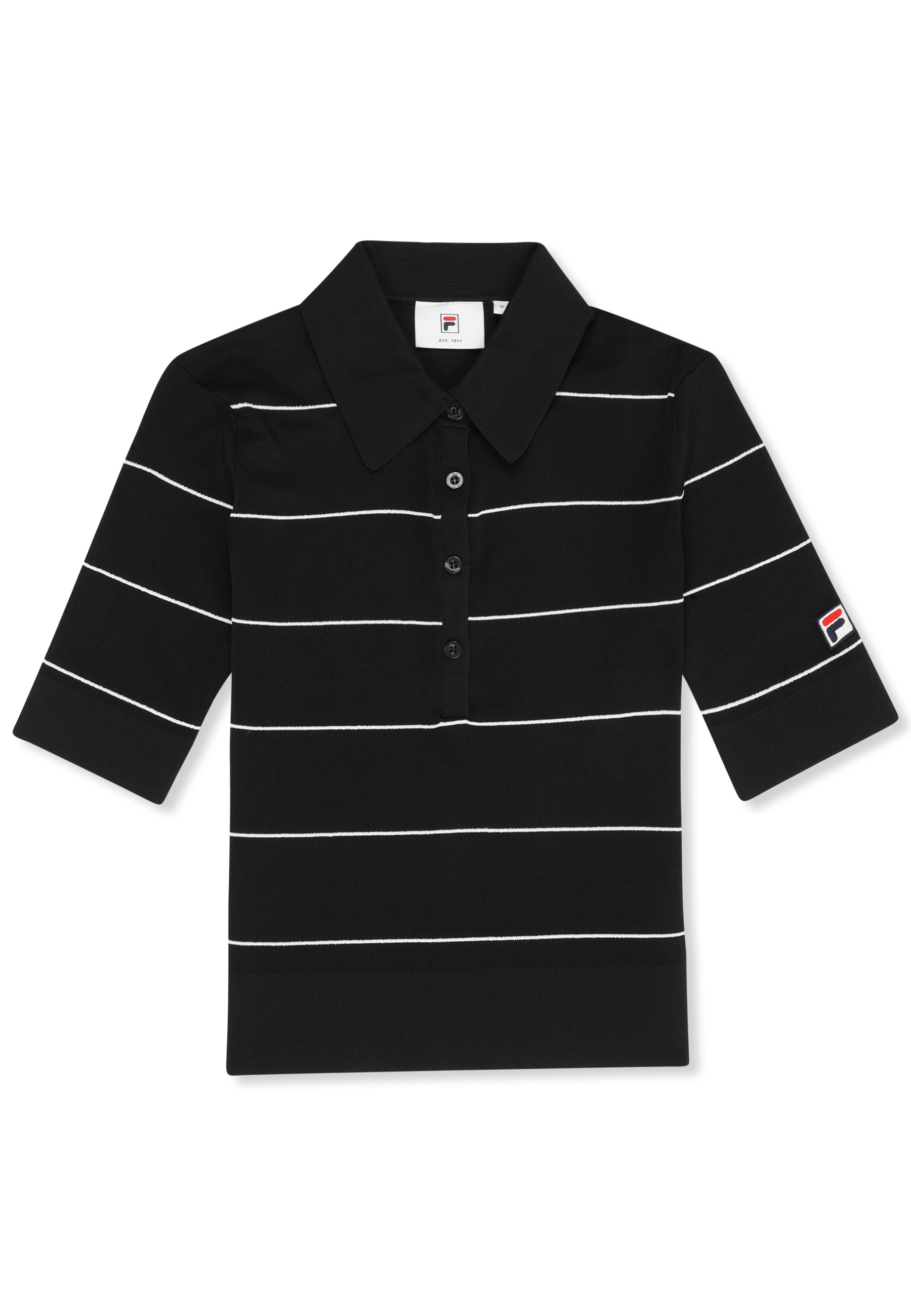 Polo En Maille Fine Slim - Noir