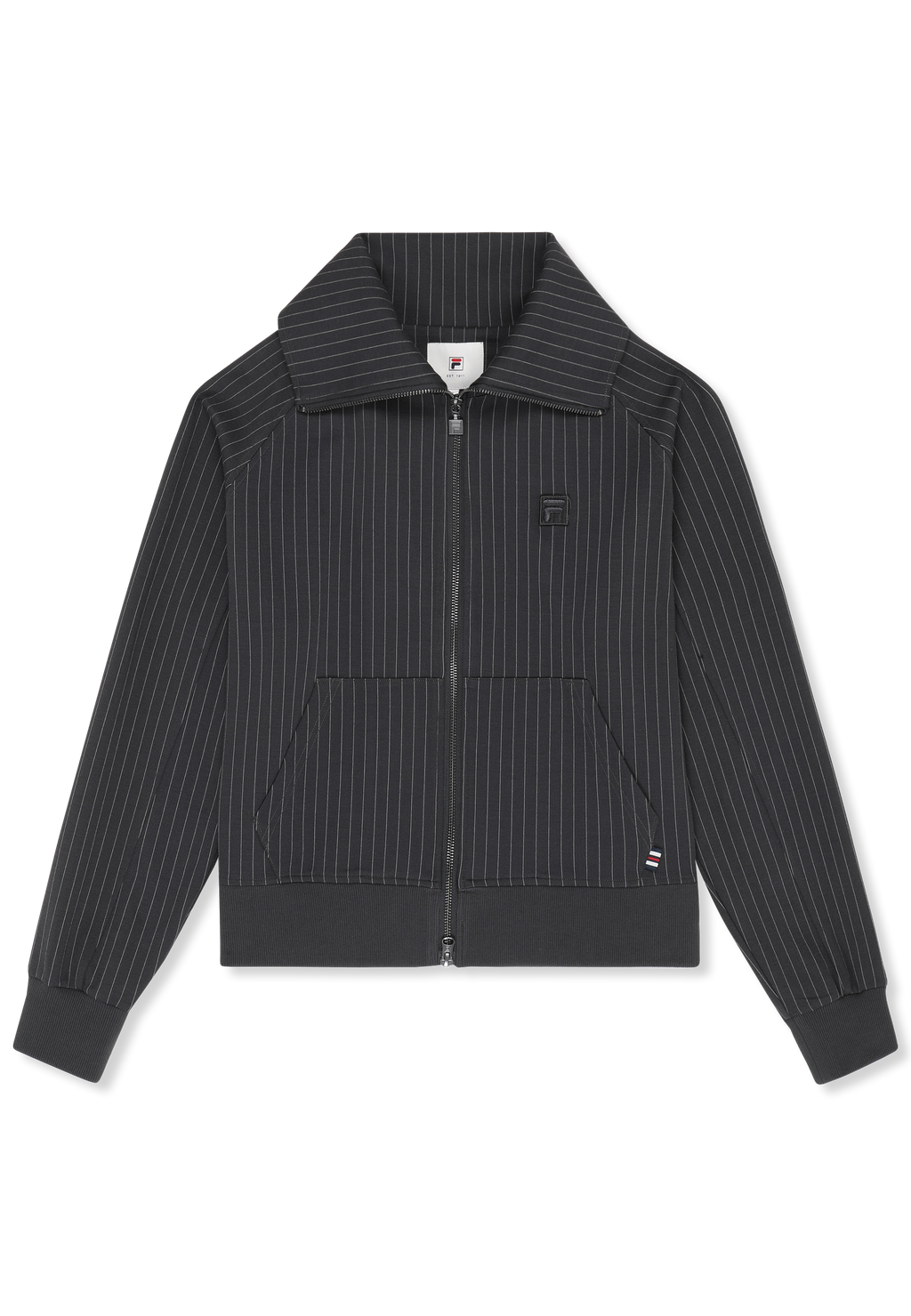 Veste À Col Montant À Fines Rayures Décontractée - Phantom