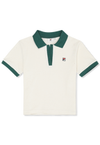 Haut Éponge À Col Johnny Décontracté - Aigrette-Vert Bouquet