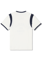 T-Shirt Ringer À Imprimé Décontracté - Aigrette-Iris Noir