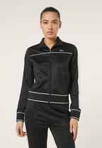 Veste De Survêtement Courte À Bandes Classique - Noir