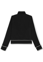 Veste De Survêtement Courte À Bandes Classique - Noir