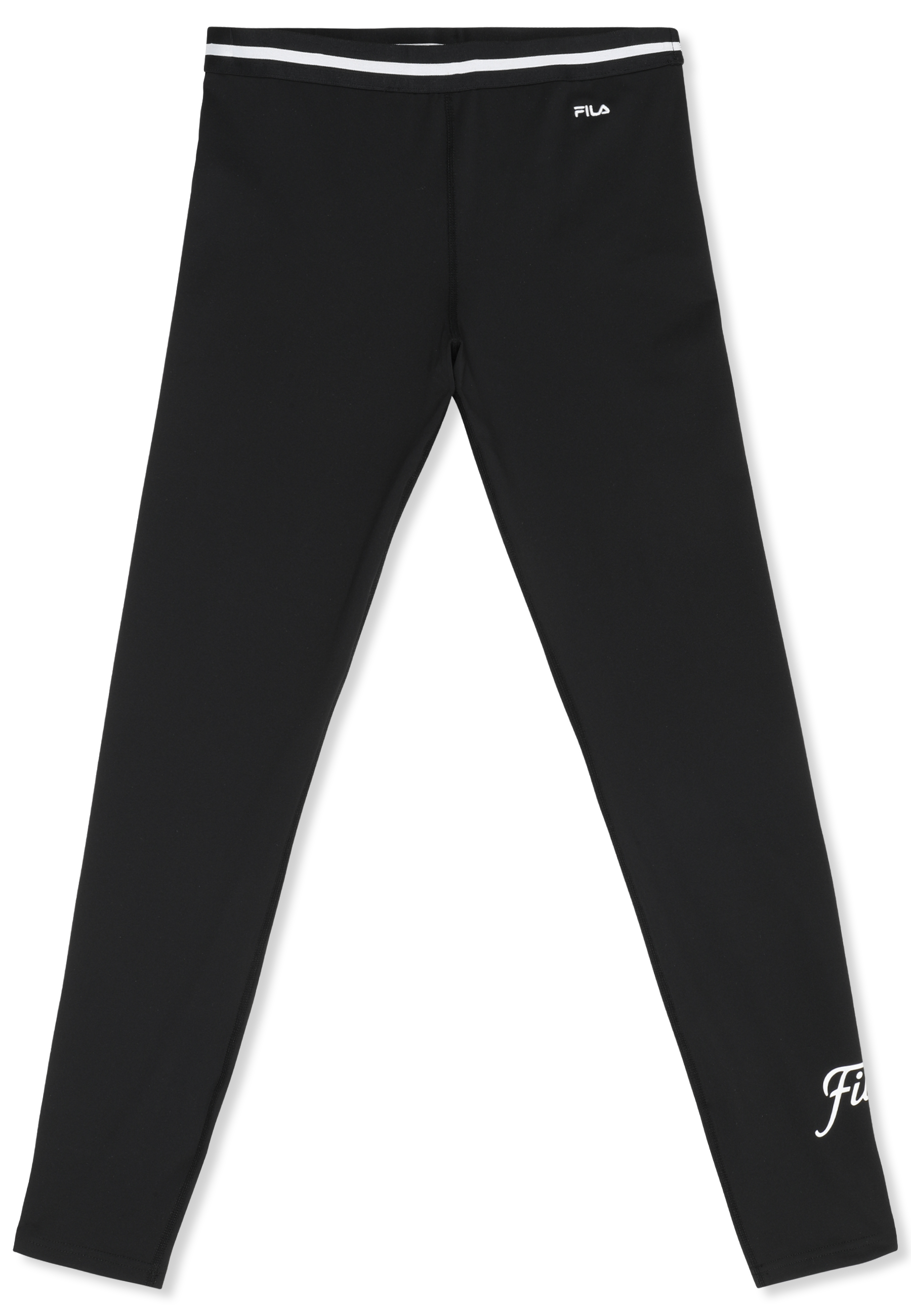 Legging À Bandes Imprimé - Noir