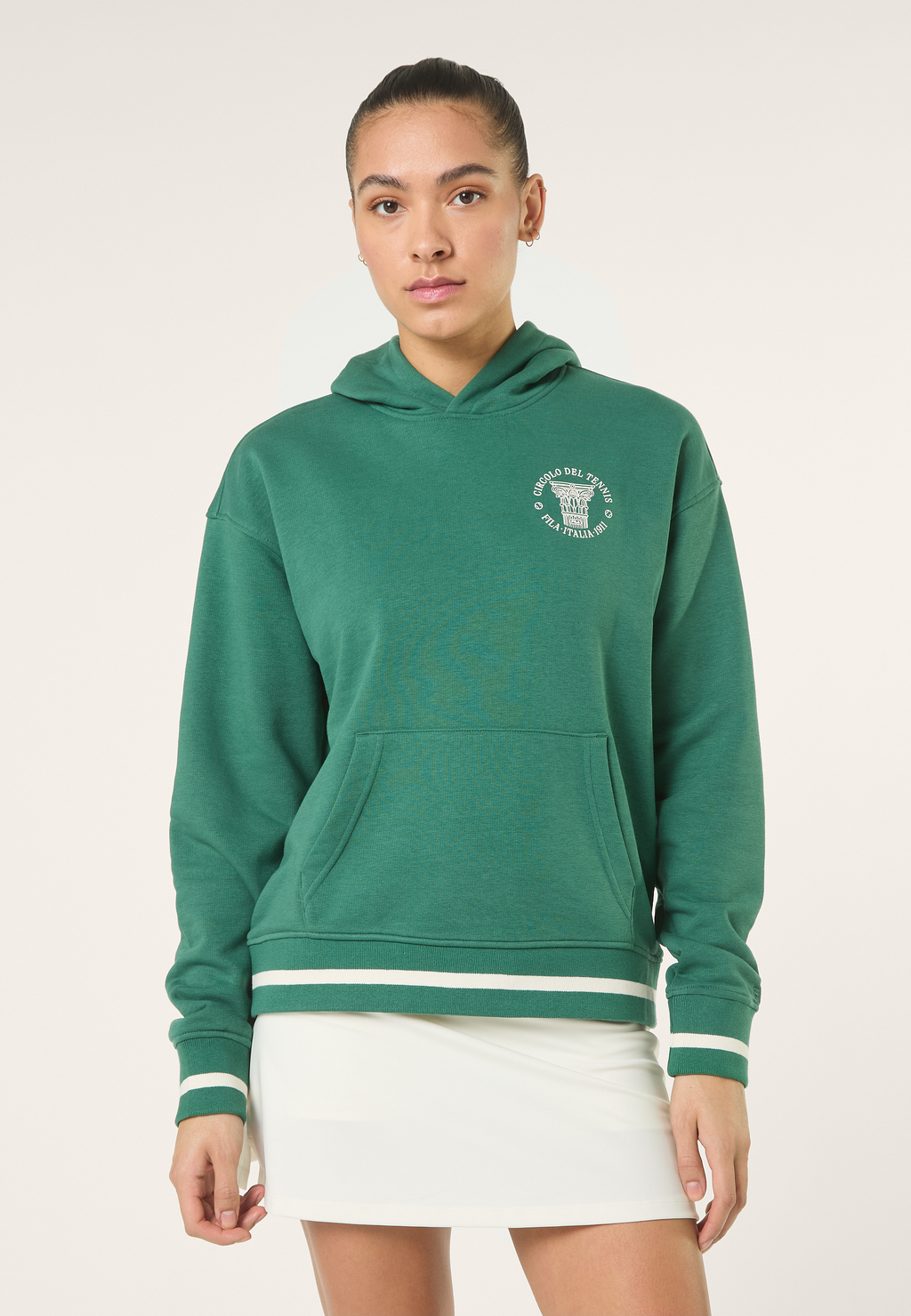 Hoodie À Imprimé Décontracté - Vert Bouquet