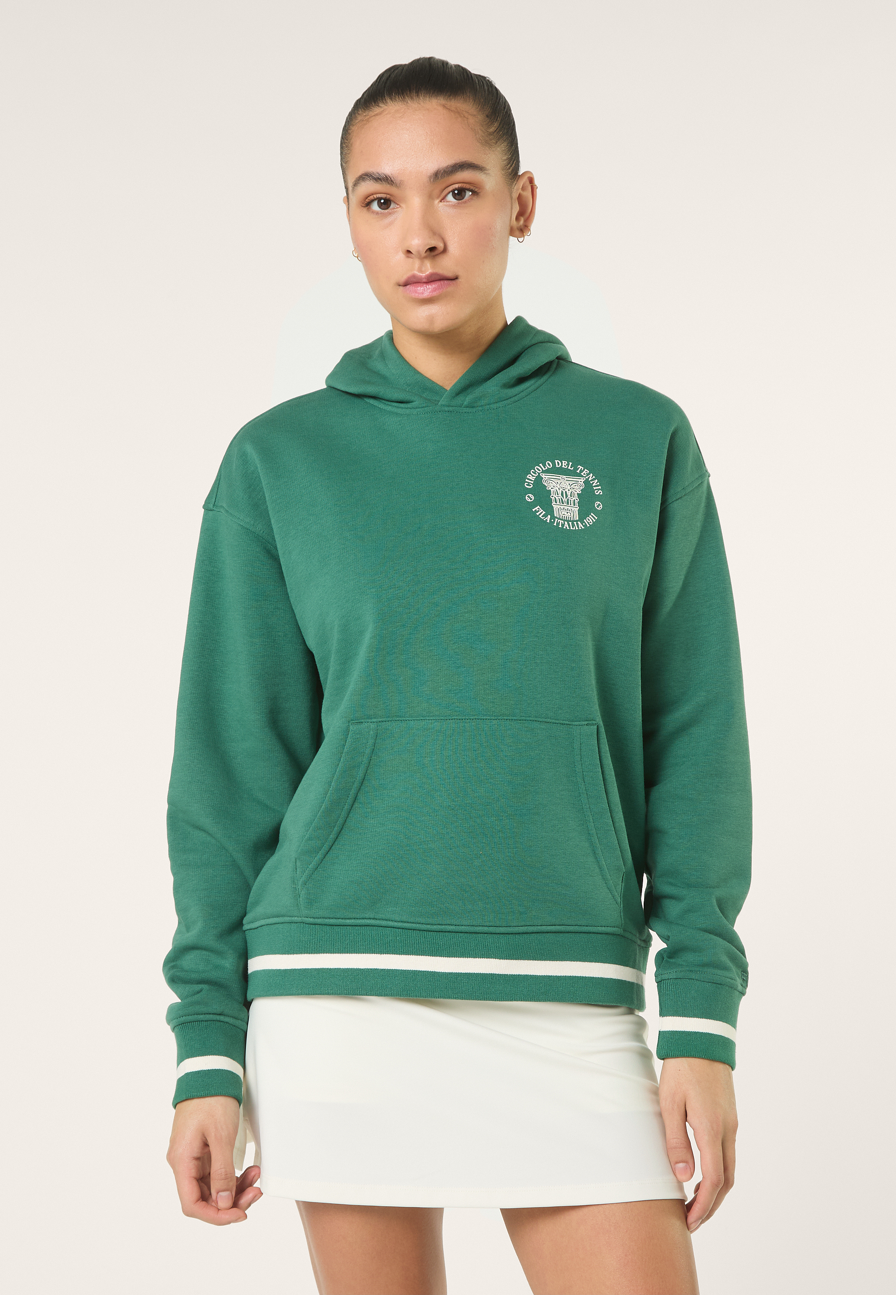Hoodie À Imprimé Décontracté - Vert Bouquet