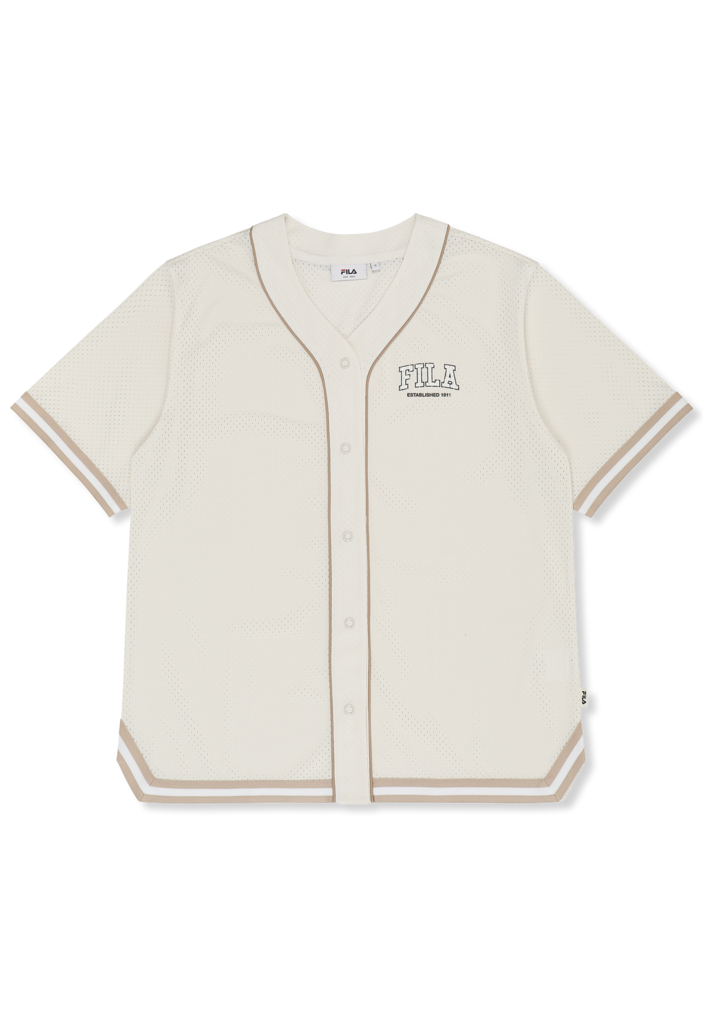 Chemise De Baseball En Mesh Oversize - Aigrette