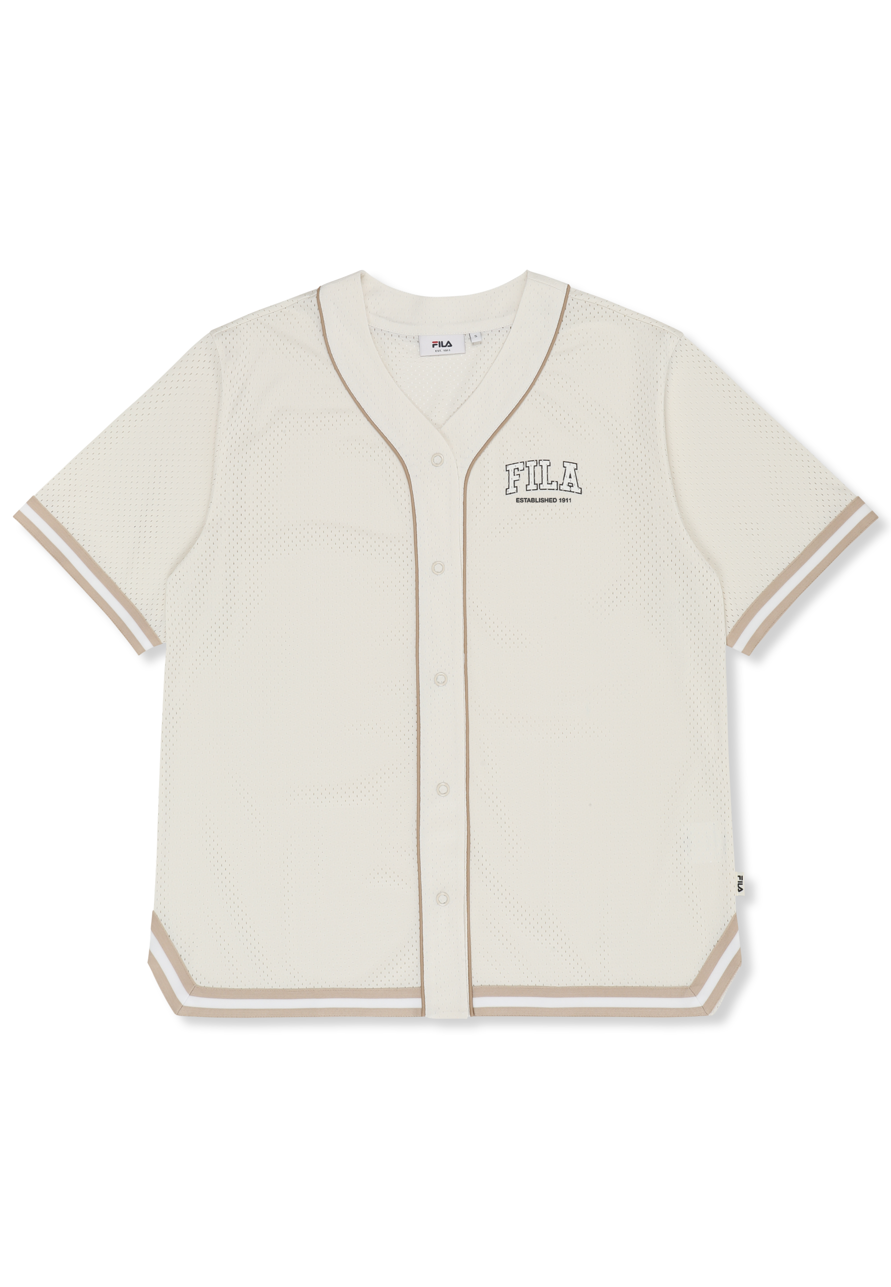Chemise De Baseball En Mesh Oversize - Aigrette