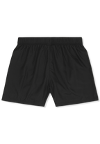Short Tissé À Passepoil Contrastant Ample - Noir