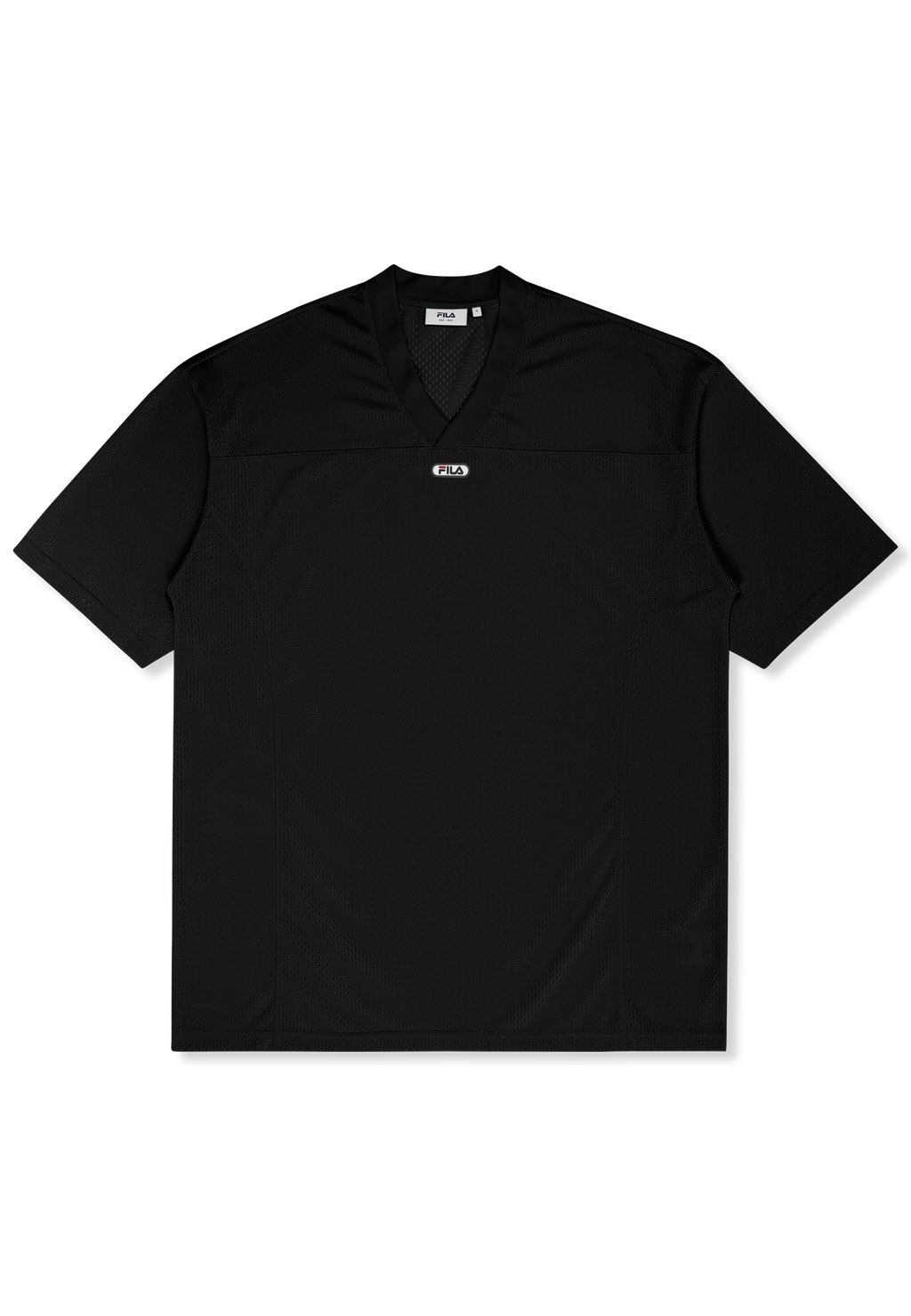Robe T-Shirt En Mesh À Col V Oversize - Noir