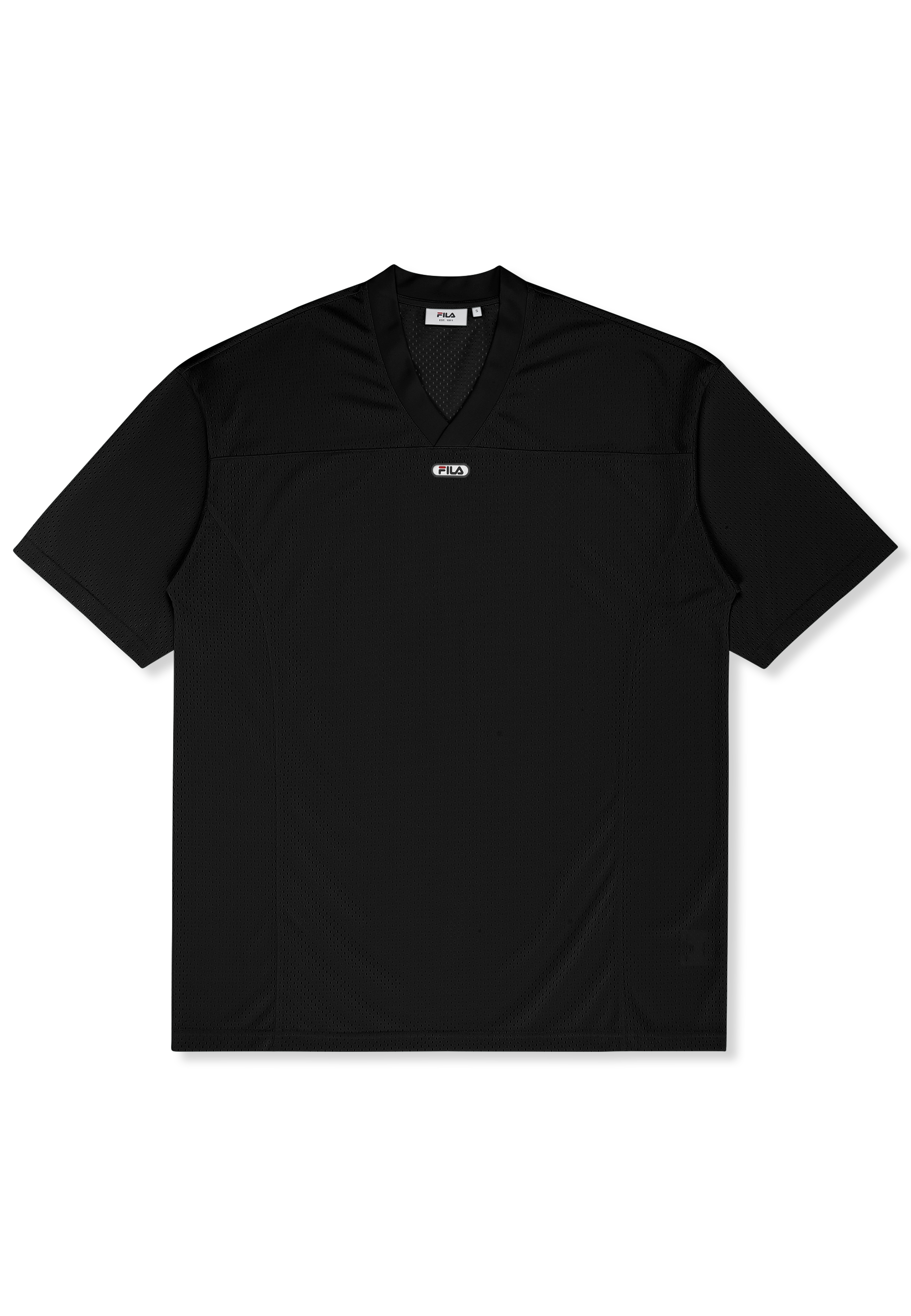 Robe T-Shirt En Mesh À Col V Oversize - Noir